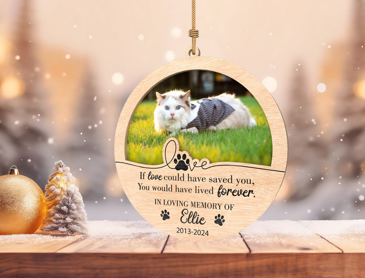 Pet Photo Memorial Ornament SVG for Glowforge and LightBurn