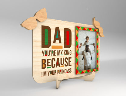 Juneteenth Dad Photo Frame Sign SVG Laser Cut File for LightBurn and xTool