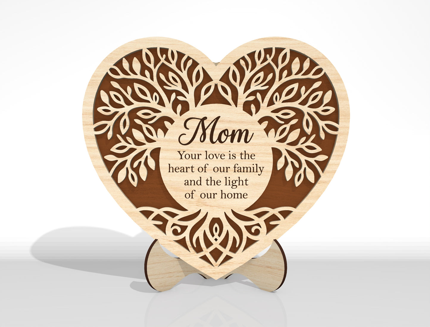 Floral Heart Engraved Sign SVG Bundle Vintage for LightBurn