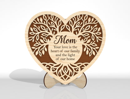 Floral Heart Engraved Sign SVG Bundle Vintage for LightBurn