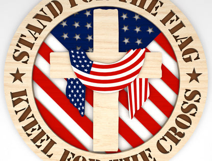 Stand for the Flag SVG Laser Cut File for xTool and Glowforge