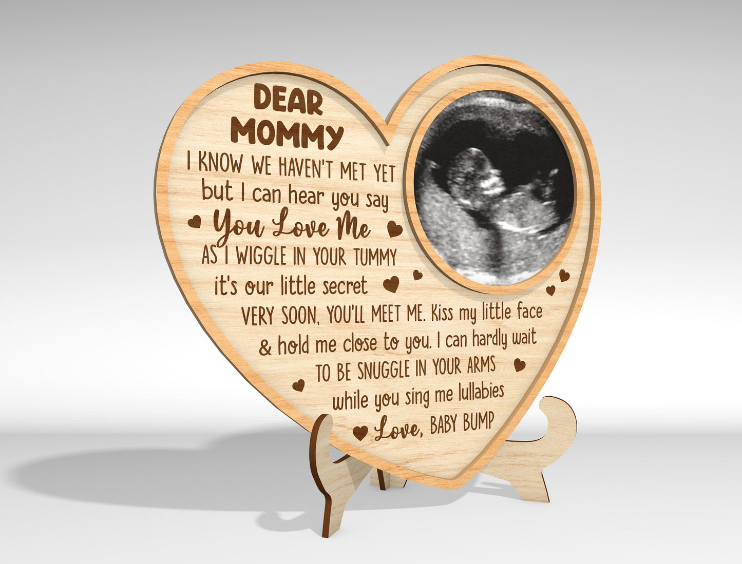 Ultrasound Mom and Dad Heart Sign SVG Bundle for Glowforge
