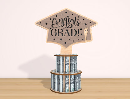 Graduation Money Cake Topper SVG Laser Cut File for xTool and Glowforge