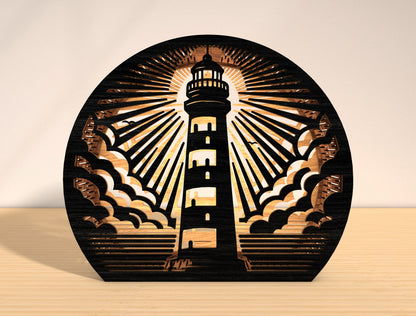 Lighthouse Lantern SVG Bundle Laser Cut File for Glowforge and LightBurn