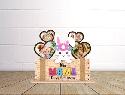 Easter Bunny Photo Frame Laser Cut File Bundle | Mama & Grandma Keepsake Decor | Spring Family Display | Glowforge, xTool, LightBurn, etc.