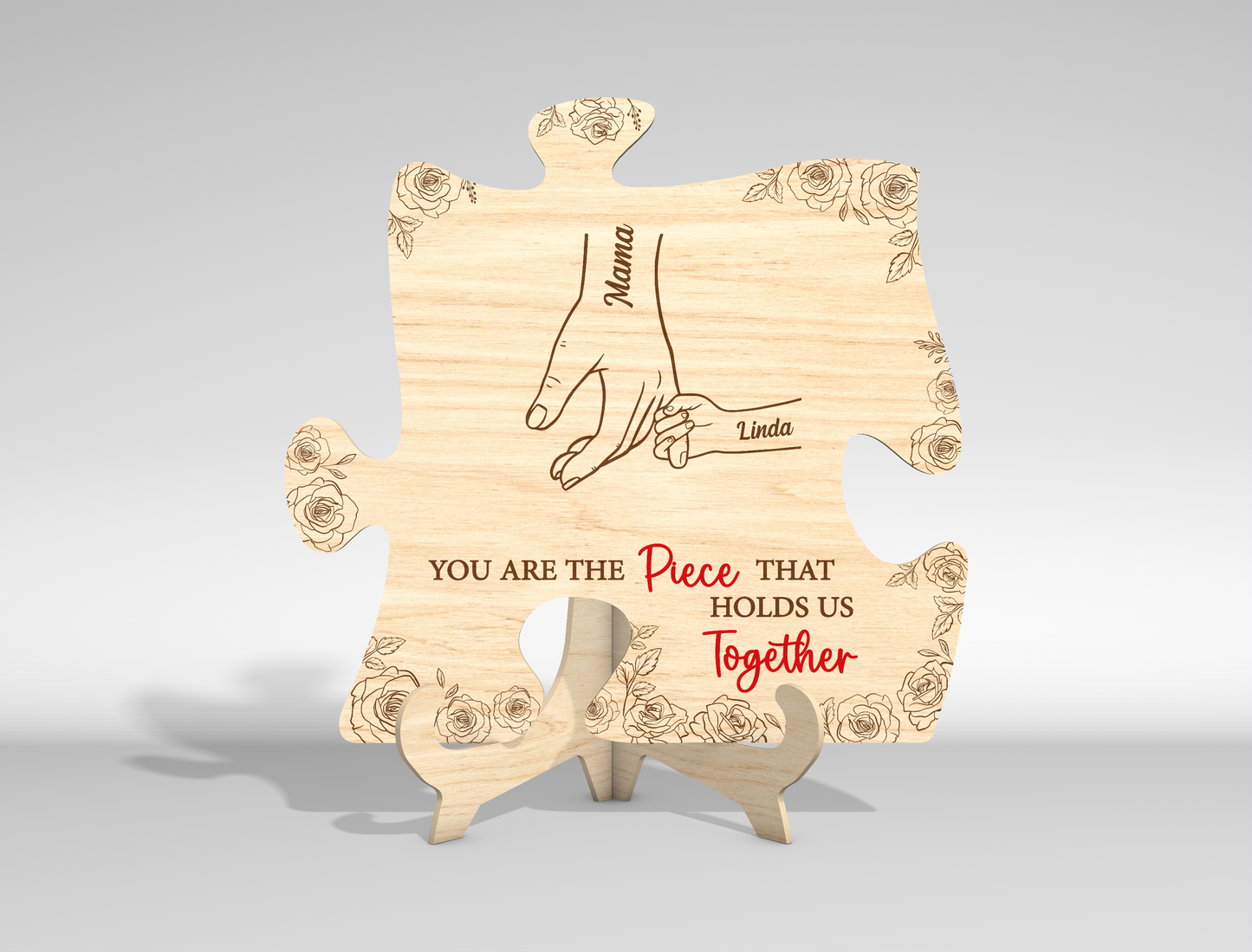 "You Are The Piece" Family Puzzle Sign SVG for Glowforge and xTool