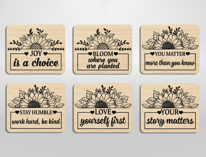 Motivational Fridge Magnet SVG Bundle for xTool and Glowforge