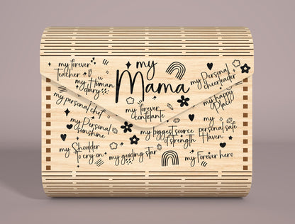 Mom Clutch Bag SVG Personalized Envelope Pouch for Glowforge