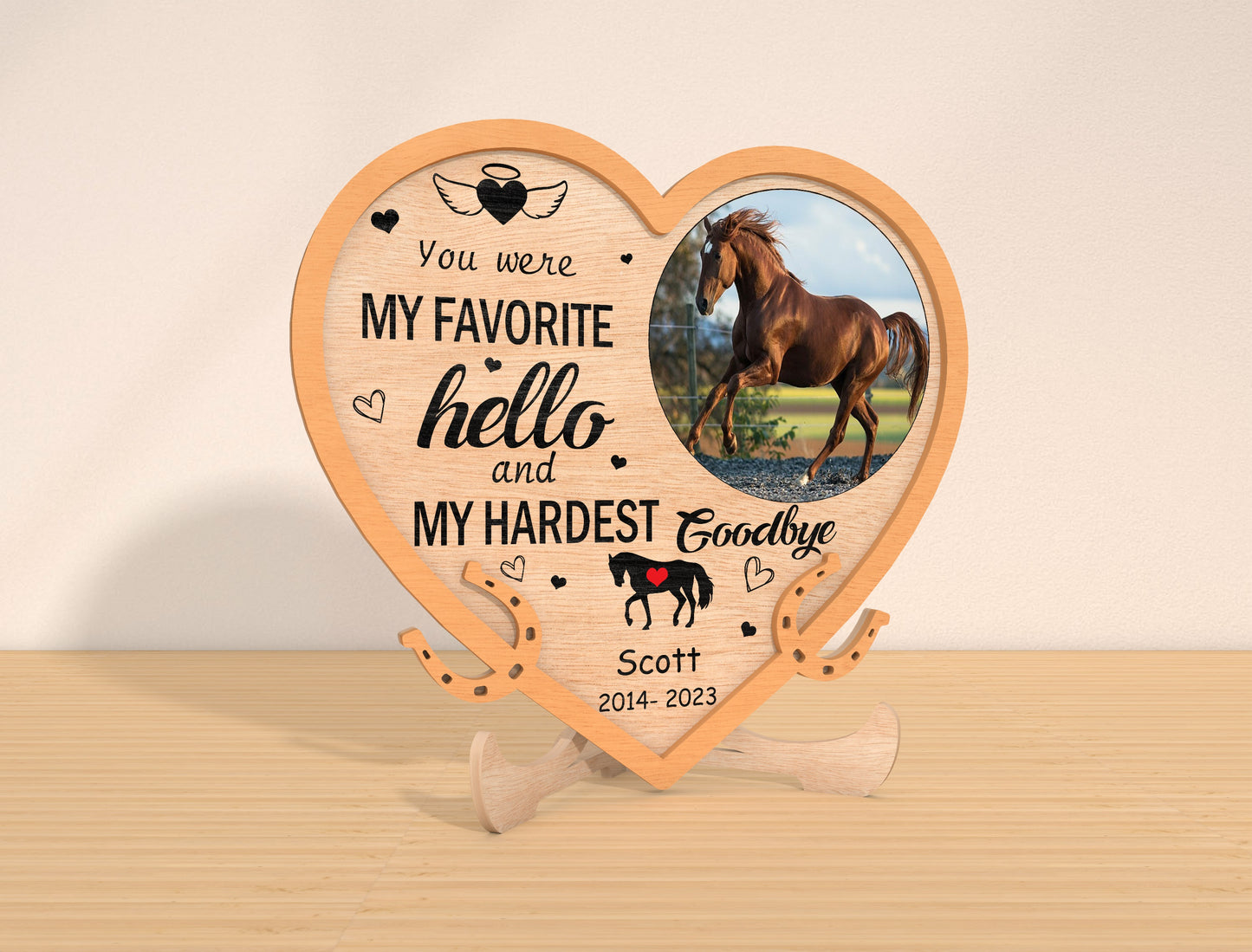 Horse Memorial Photo Frame SVG Bundle Laser Cut File