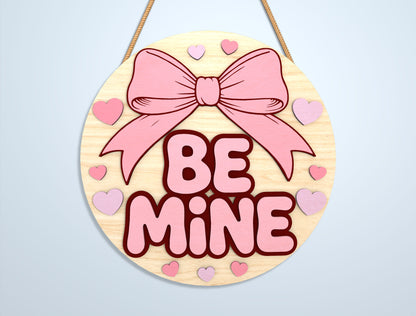 Valentine Round Sign Laser Cut File Bundle | Love & Christian Quotes SVG Set | Wooden Tiered Tray Decor Design | Glowforge, xTool, LightBurn, etc.