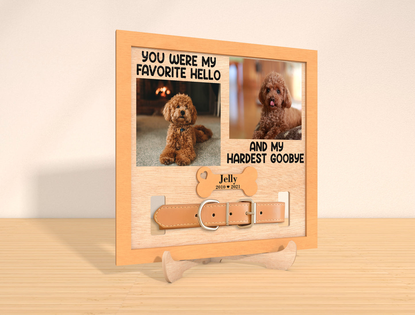 Dog Collar Memorial Frame SVG Laser Cut File for Glowforge