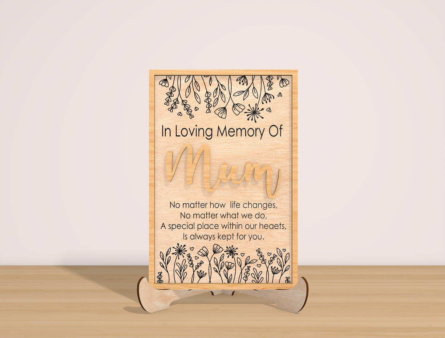In Loving Memory Mother Sign SVG Laser Cut File for Glowforge