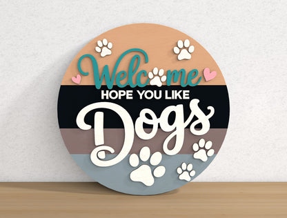 Dog Lover Welcome Door Sign SVG Bundle for xTool and Glowforge