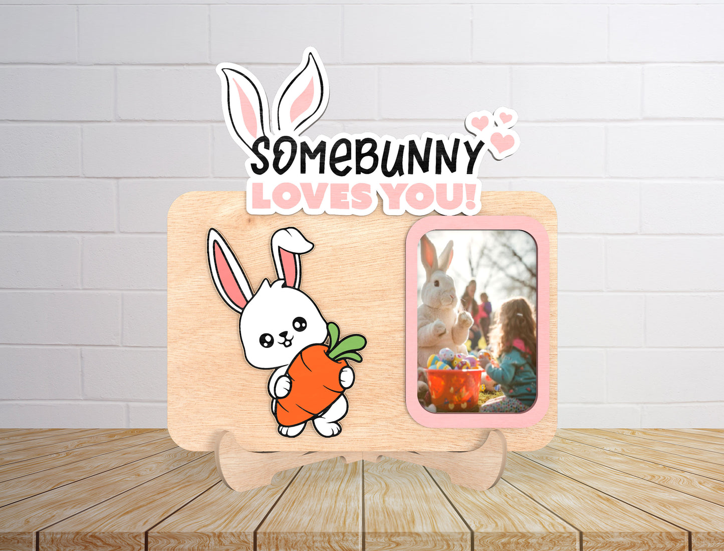 Somebunny Loves You Photo Frame SVG Bundle for LightBurn and xTool
