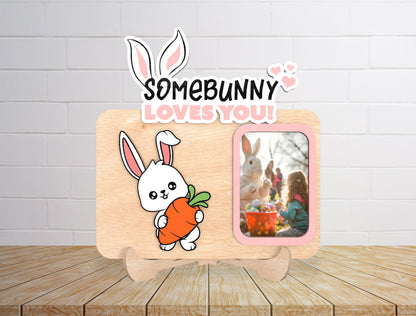 Somebunny Loves You Photo Frame SVG Bundle for LightBurn and xTool