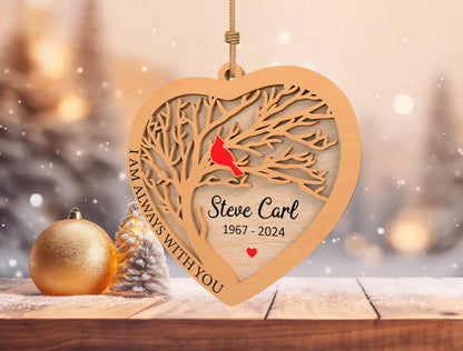 Cardinal Memorial Heart SVG for Glowforge and LightBurn