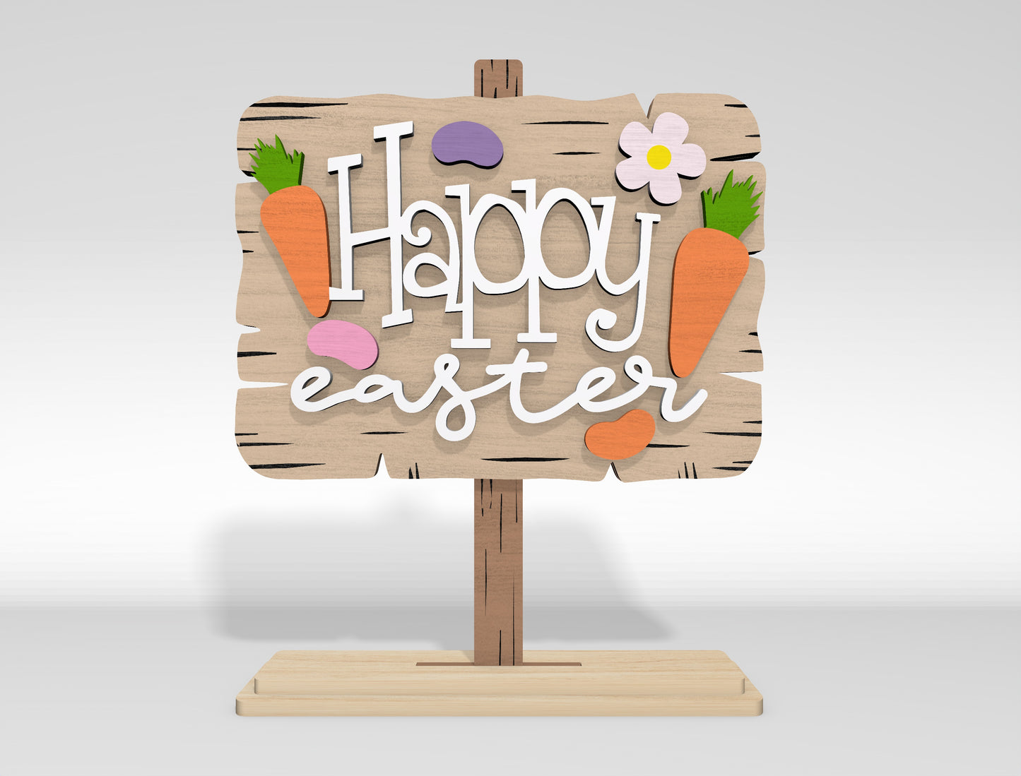 Easter Bunny Gnome Carrot Patch Shelf Sitter SVG Bundle for Glowforge and xTool