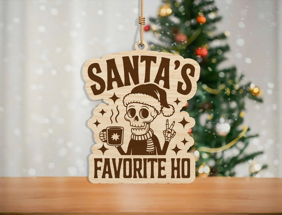 Funny Skeleton Christmas Ornament SVG Bundle Laser Cut Desig 6