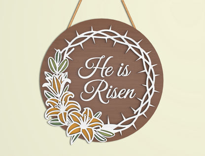 Easter Bunny Door Sign SVG Bundle Cute Bunny Quote for LightBurn