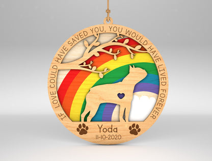 105 Dog Breeds Rainbow Memorial Ornament SVG Bundle Laser Cut File for Glowforge