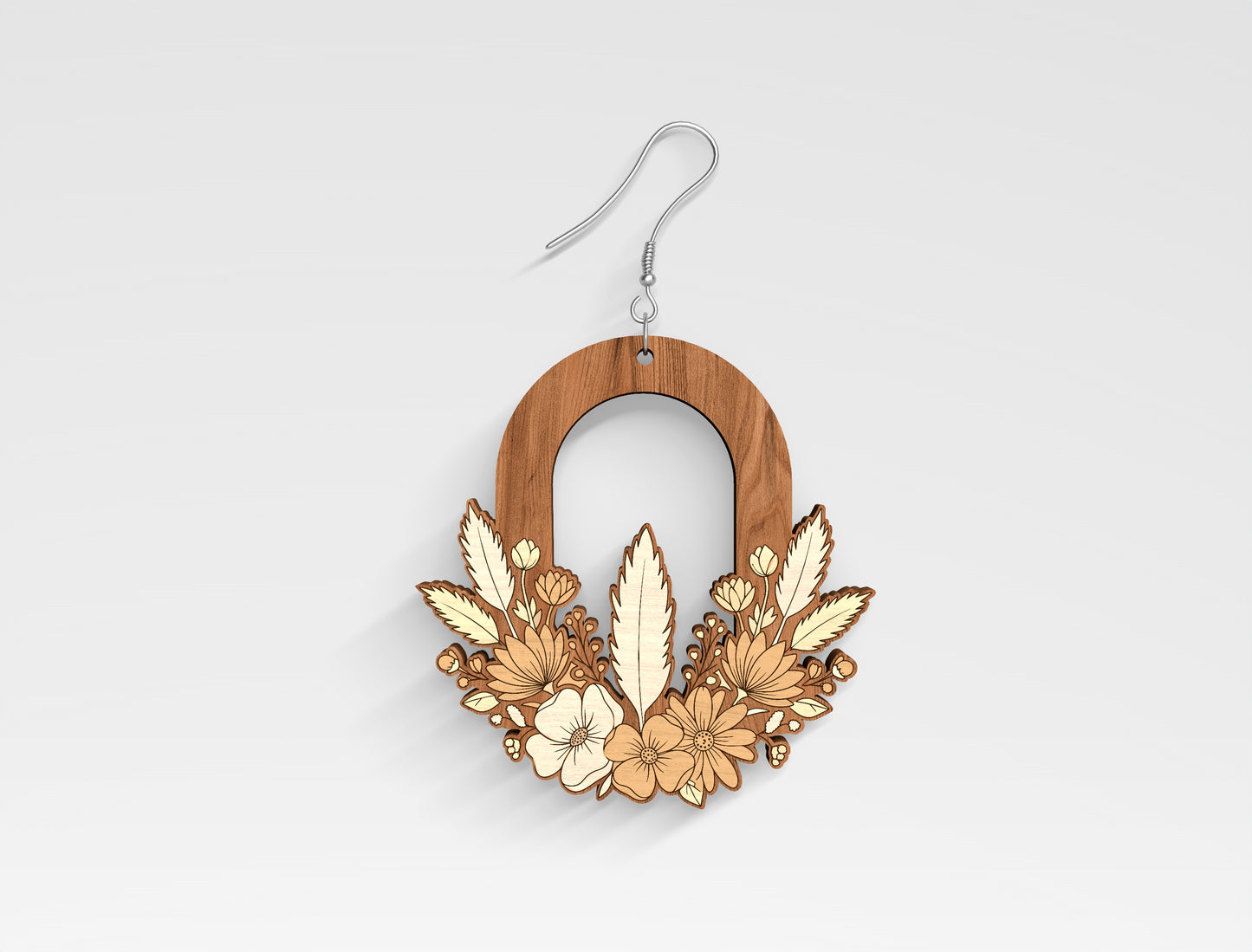 Floral Arch Earring SVG Bundle for Glowforge and LightBurn