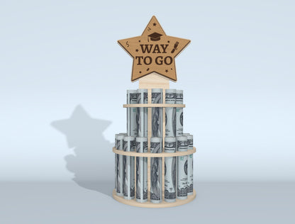 Graduation Money Cake SVG Bundle Laser Cut File for Glowforge and LightBurn