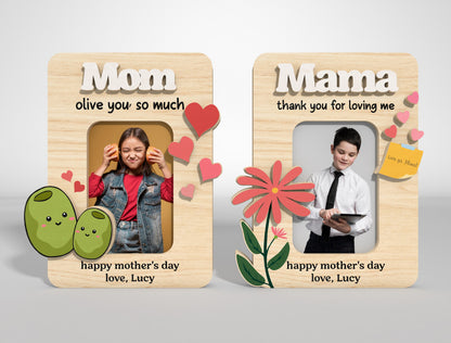 Cute Mom Photo Frame Magnet SVG Bundle 11 Designs for Glowforge