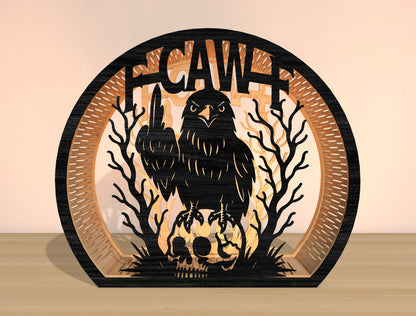 F-CAW-F Funny Raven & Rooster Halloween Lantern SVG Bundle 6
