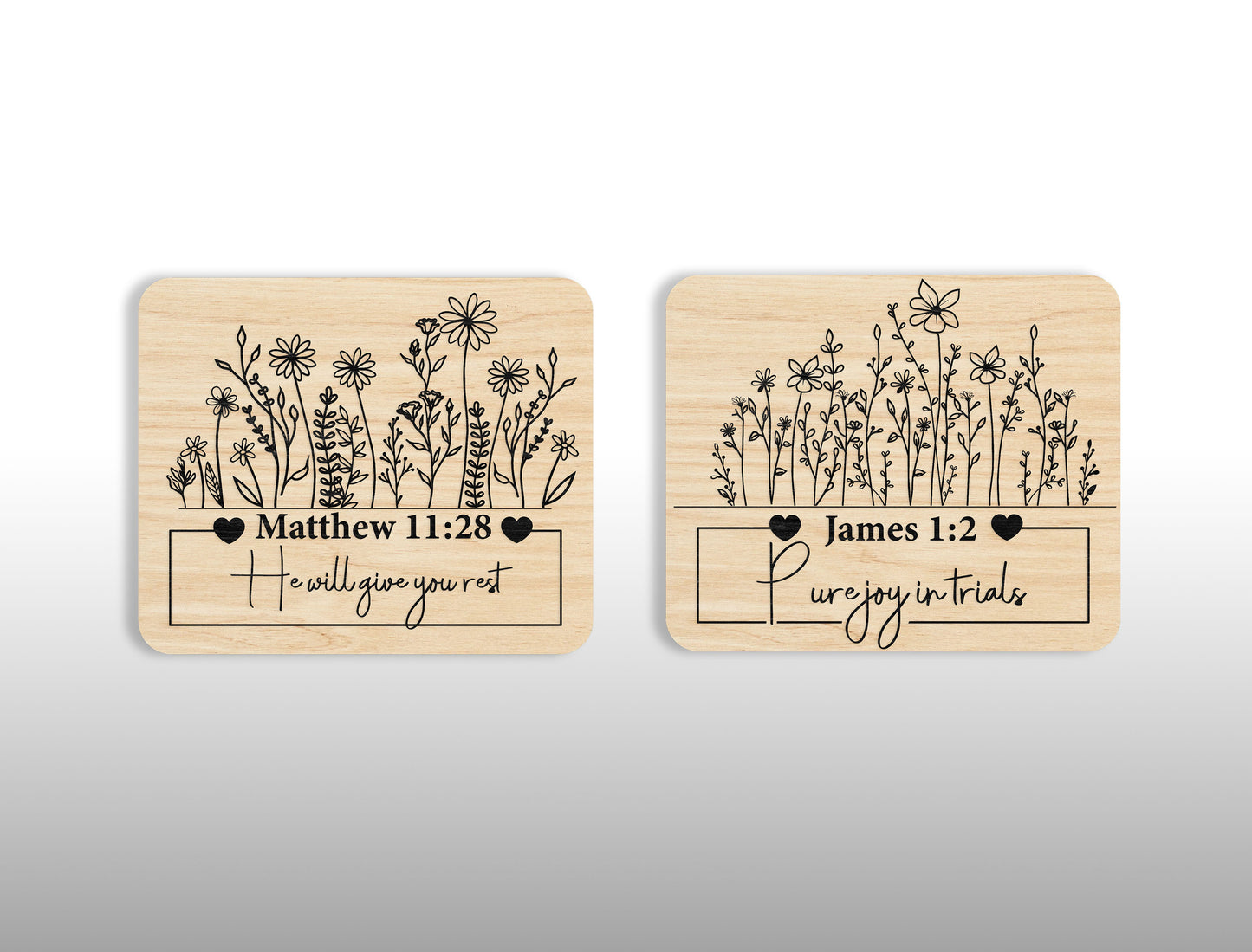 Inspirational Bible Verse Fridge Magnet SVG Bundle for Glowforge and xTool
