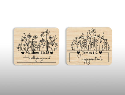 Inspirational Bible Verse Fridge Magnet SVG Bundle for Glowforge and xTool