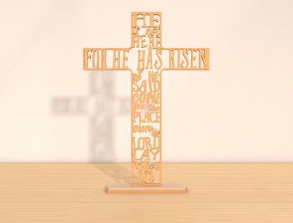 Christian Scripture Cross SVG Bundle Laser Cut File | 6 Faith Cross Designs | Easter Wooden Decor | Glowforge, xTool, LightBurn, etc.