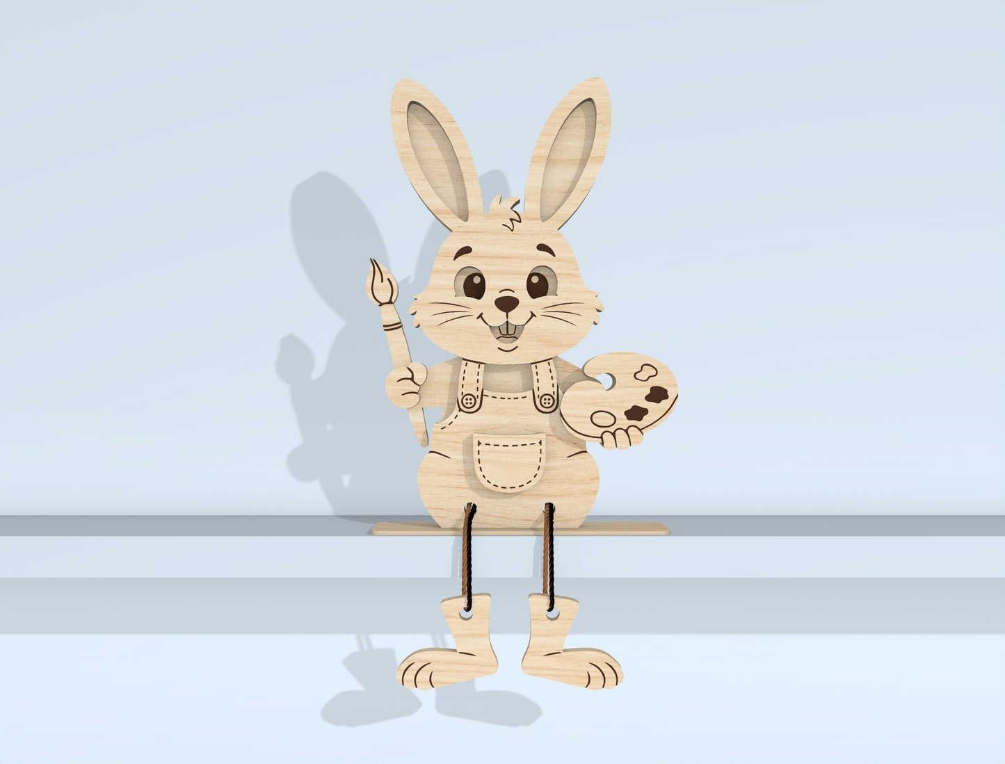 Easter Bunny Shelf Sitters SVG Bundle for LightBurn and Glowforge