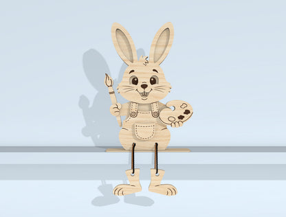 Easter Bunny Shelf Sitters SVG Bundle for LightBurn and Glowforge
