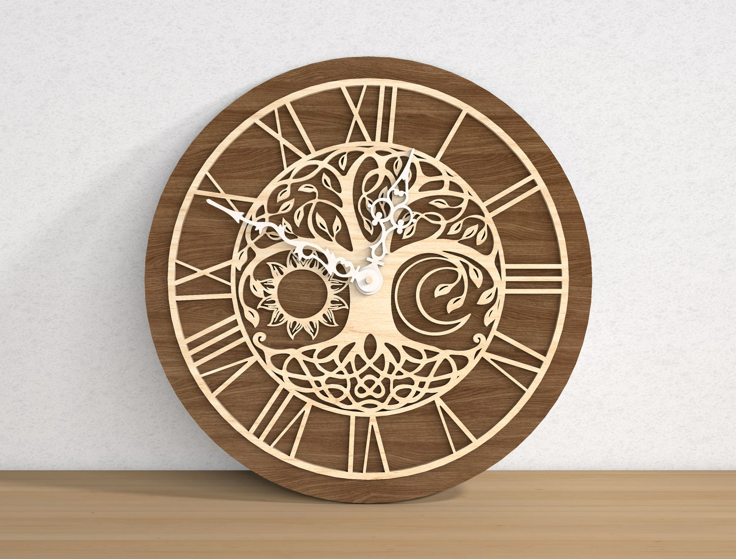 Tree of Life Wall Clock SVG Bundle for Glowforge and LightBurn