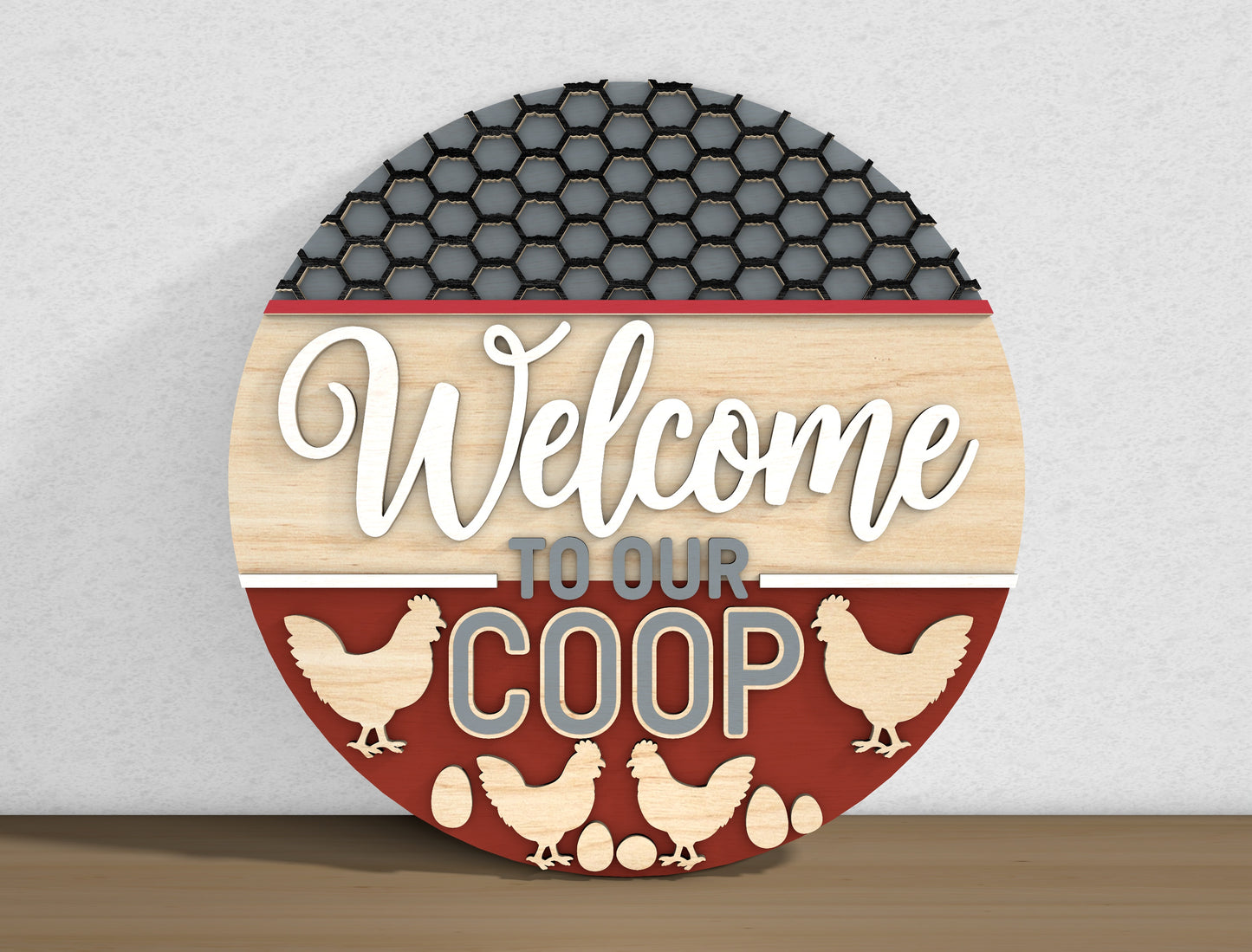 Farm Animal Welcome Sign SVG Laser Cut File for Glowforge and LightBurn