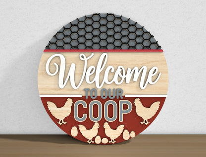Farm Animal Welcome Sign SVG Laser Cut File for Glowforge and LightBurn
