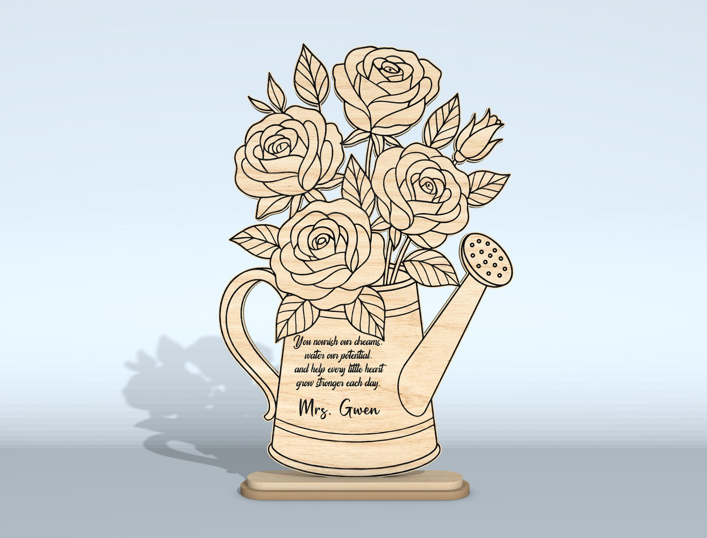 Teacher Appreciation Flower Vase SVG Bundle Laser Cut File for Glowforge and xTool