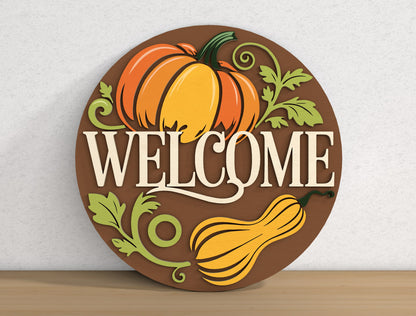 Fall Round Signs SVG Bundle for Glowforge xTool LightBurn | 10 Designs