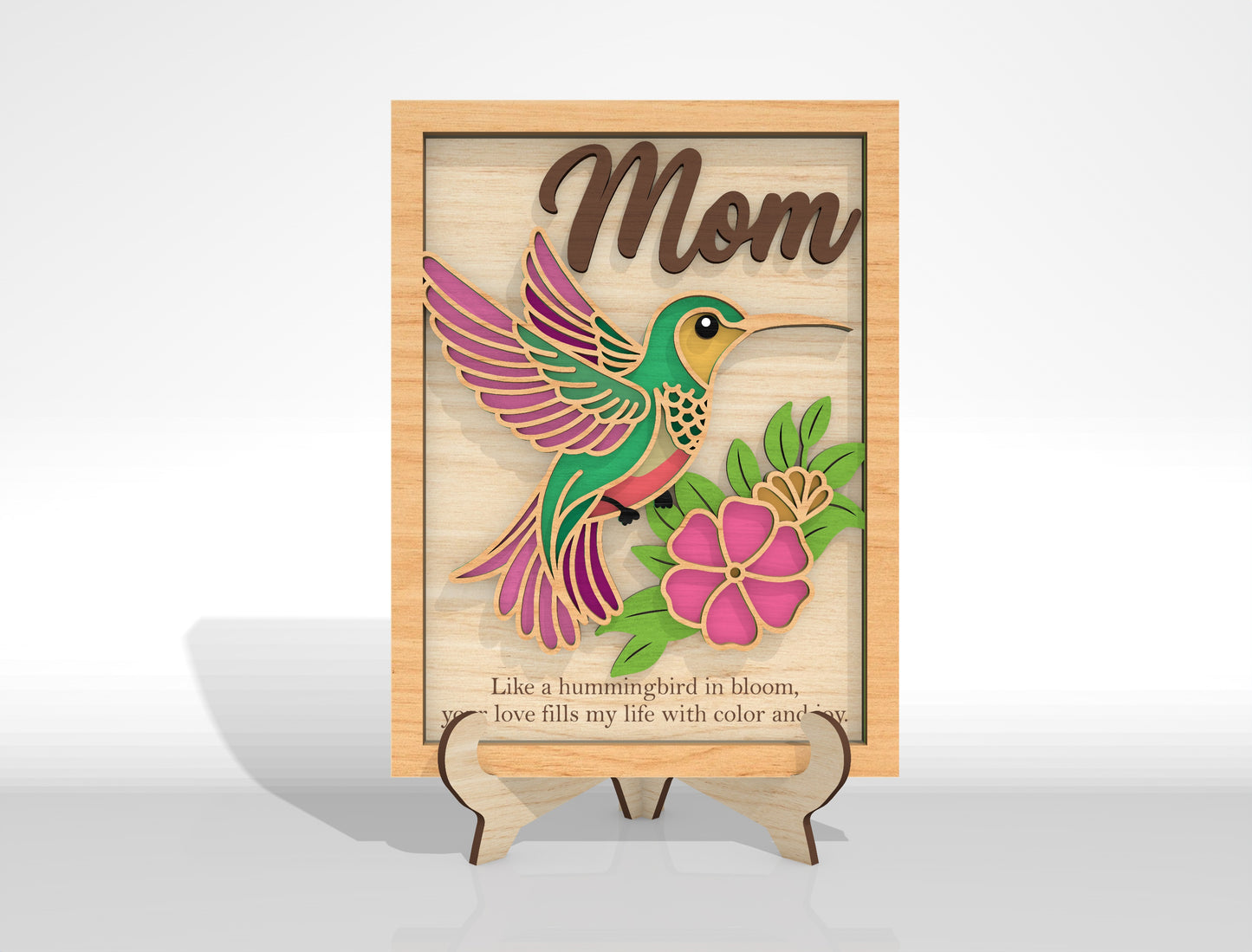Hummingbird Floral Frame SVG Bundle for Glowforge and LightBurn