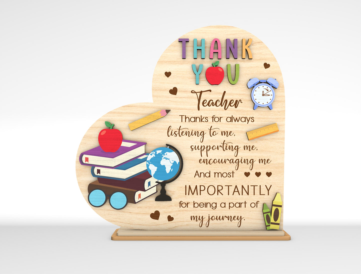 Teacher Puzzle Tabletop Sign SVG for Glowforge and LightBurn
