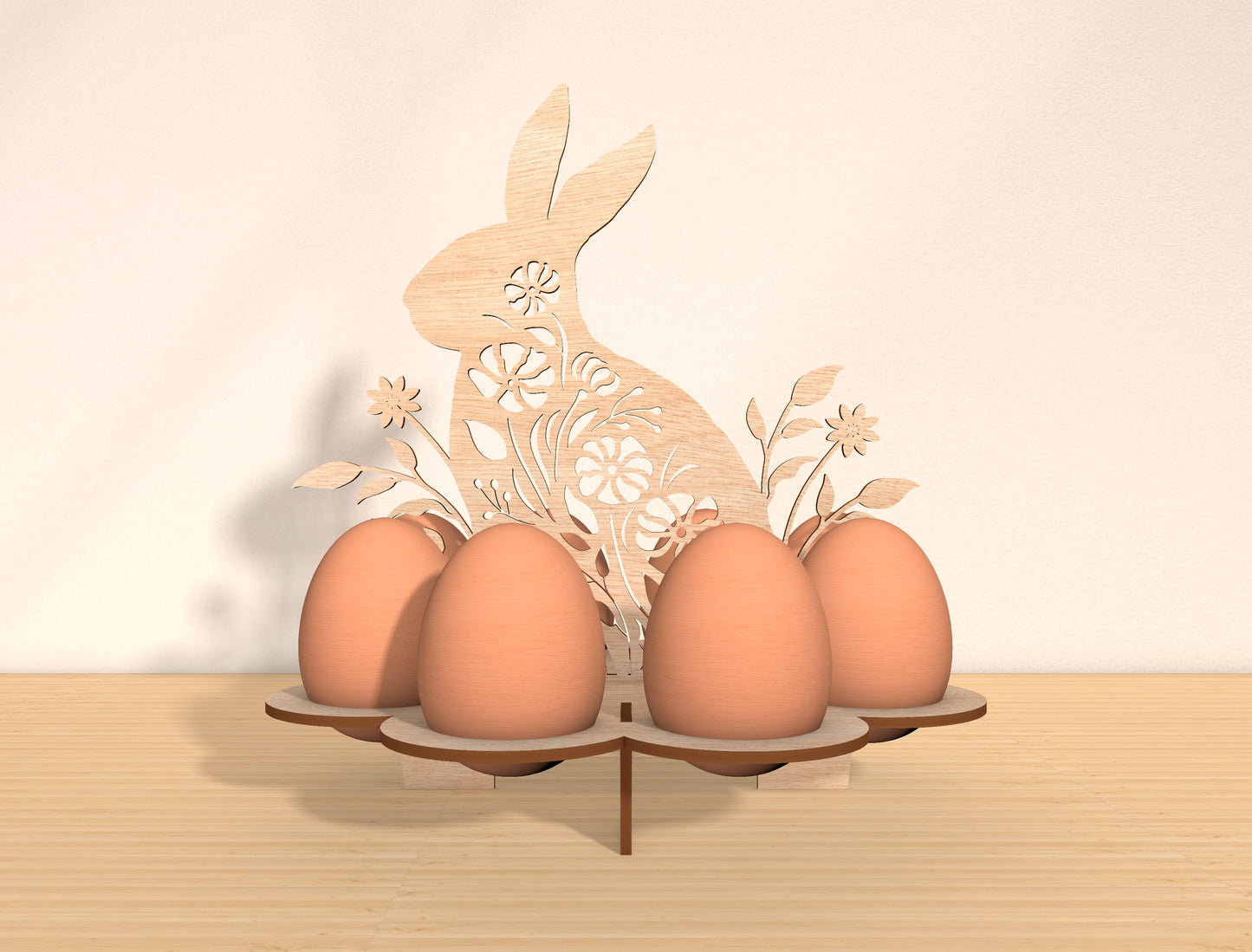 Easter Egg Holder Stand SVG Bundle Bunny Floral for LightBurn and xTool