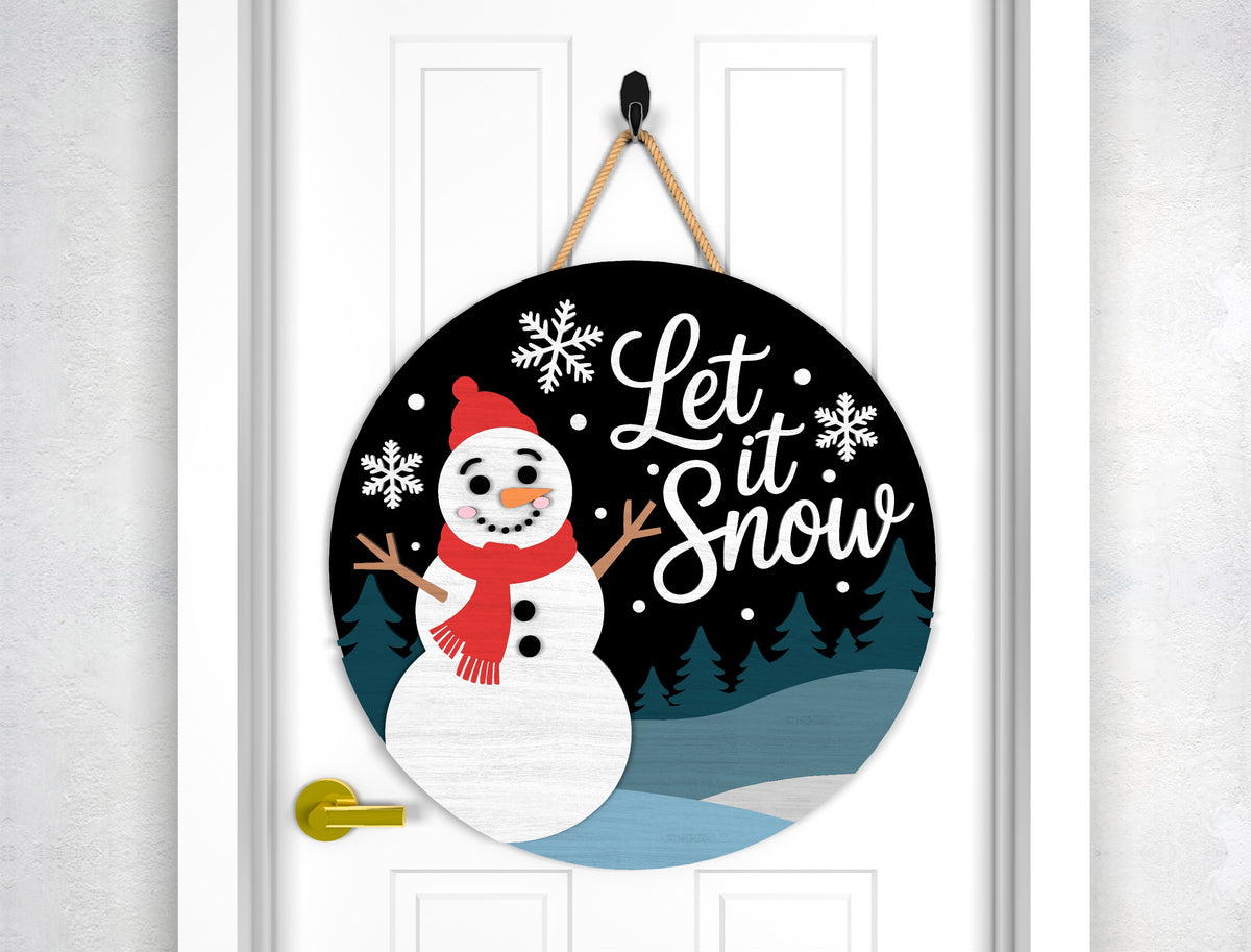 Christmas Door Hanger SVG Bundle 9 Gnome Santa Laser Cut Des 6