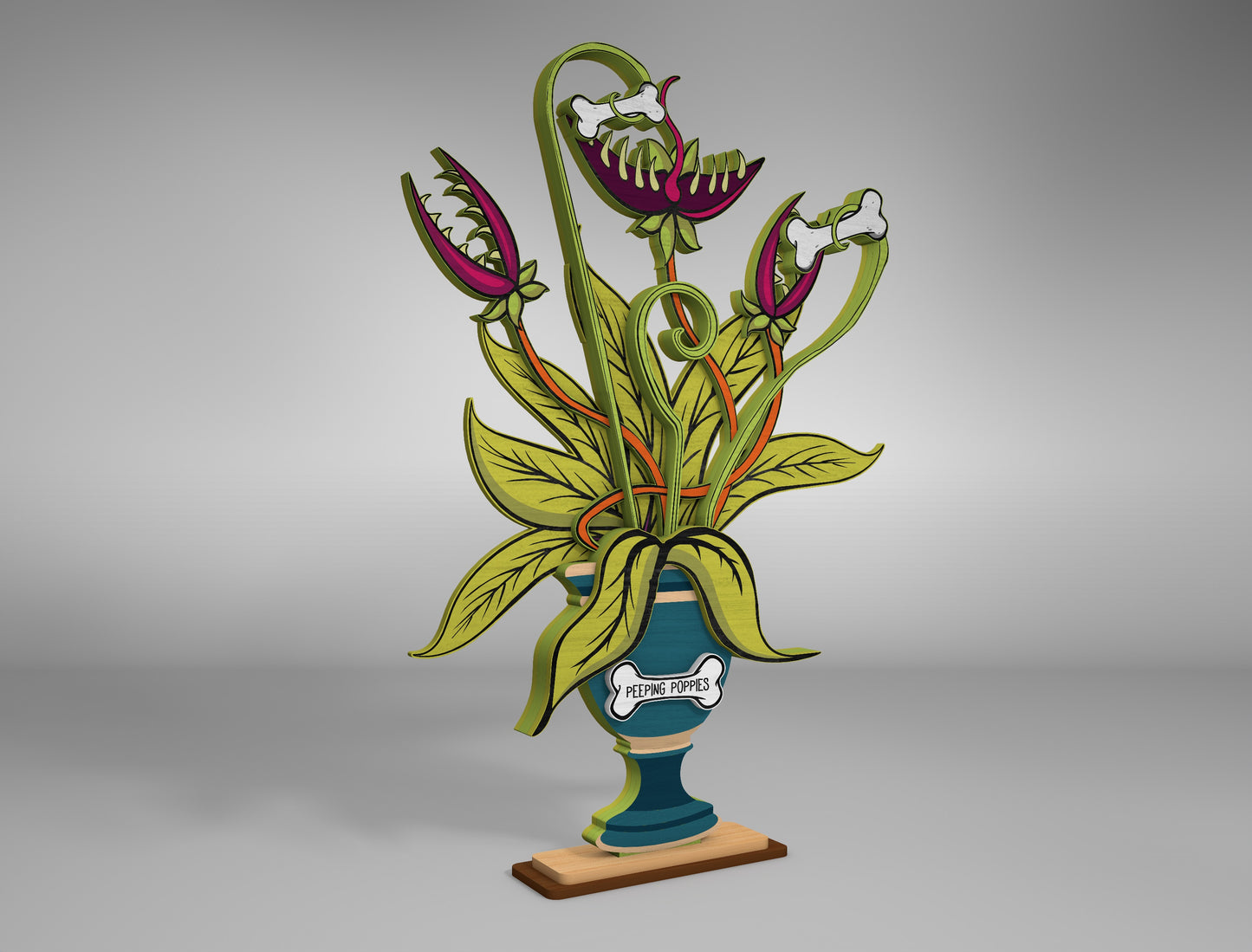 Halloween Carnivorous Plant SVG Bundle for Glowforge xTool LightBurn 2 Designs