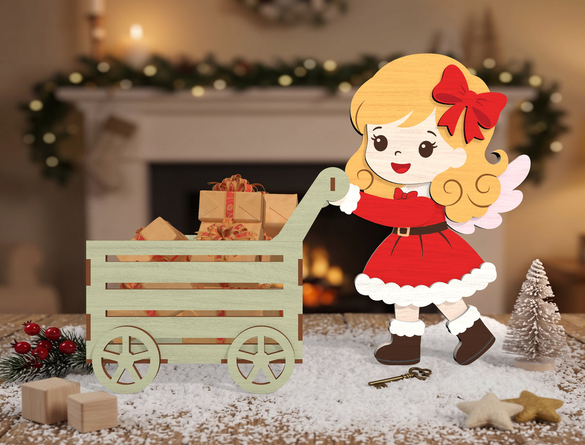 Christmas Character Wagon Gift Box SVG Bundle 6