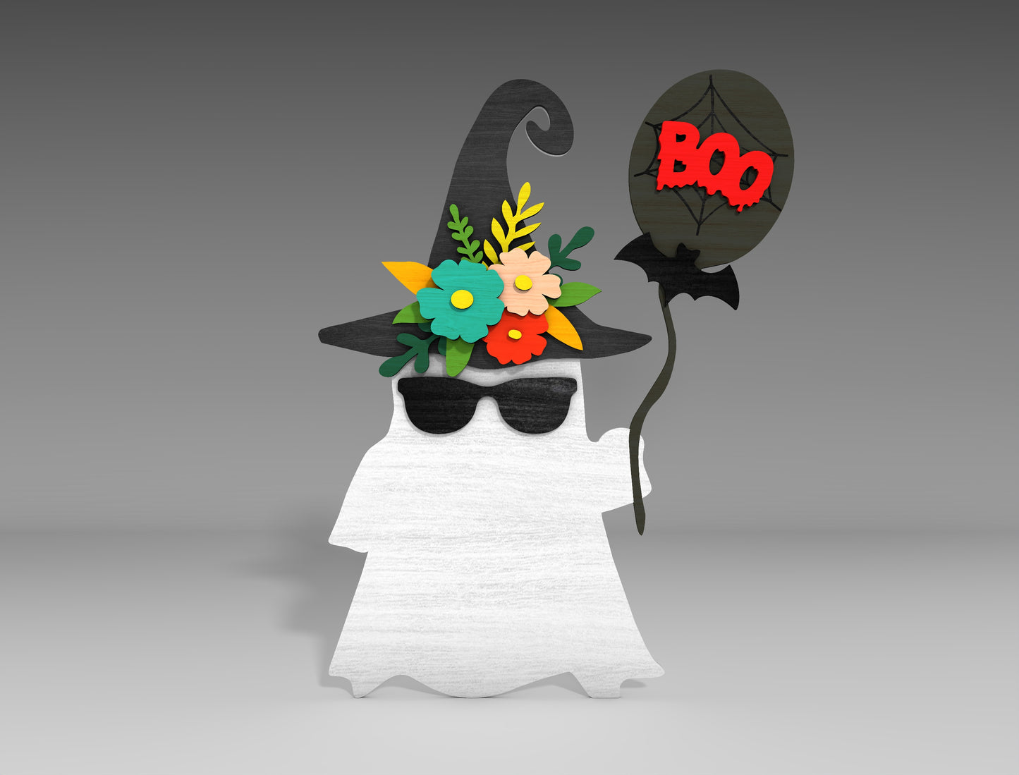 Halloween Ghost Standing Decor SVG Bundle for Glowforge xTool LightBurn