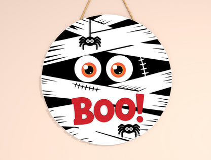 Spooky Ghost Halloween Door Hanger SVG Bundle for Glowforge xTool LightBurn