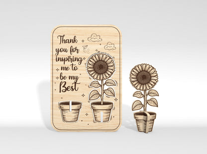 Teacher Appreciation Card Laser Cut File SVG Laser Cut File for xTool and Glowforge