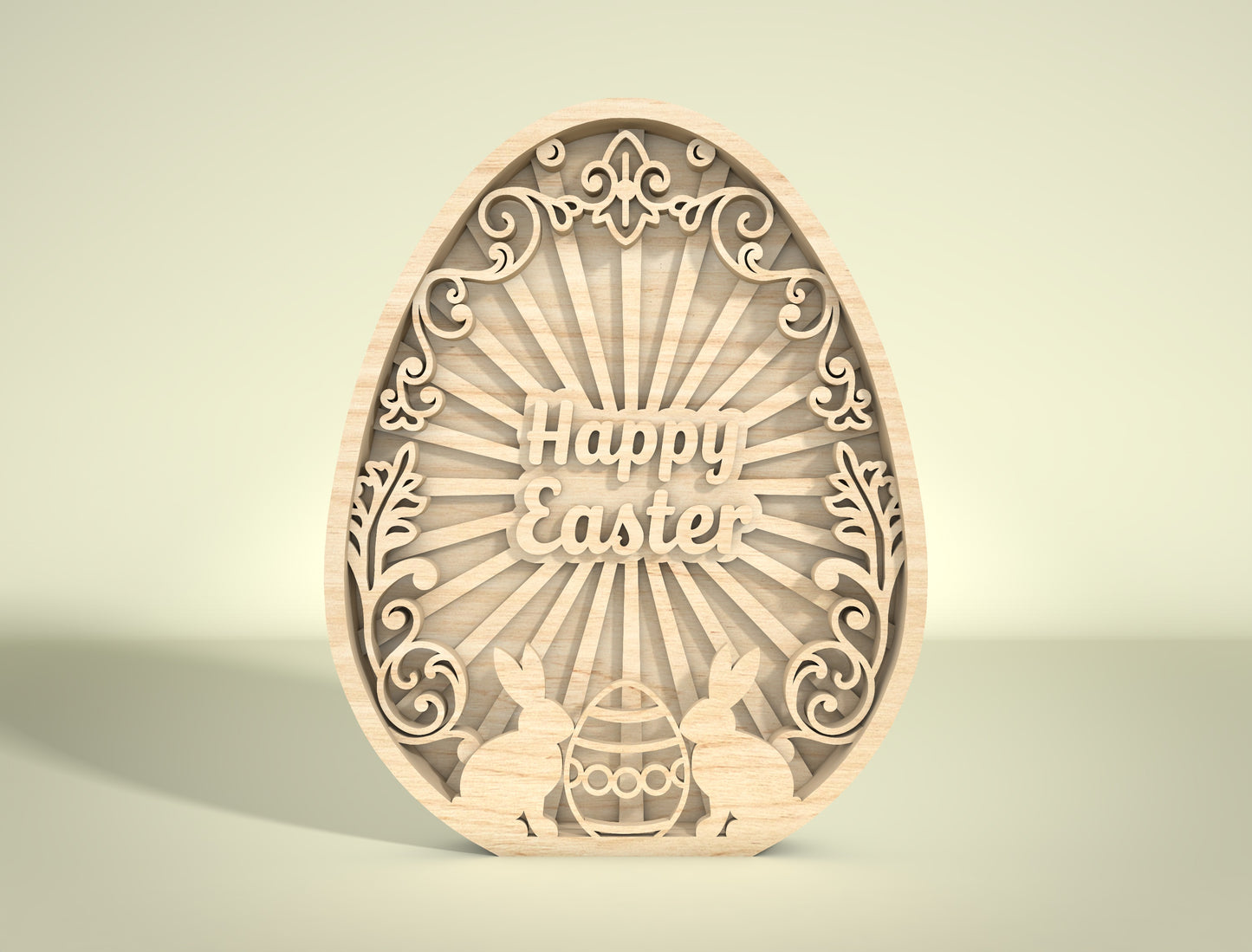 Multilayer Easter Egg SVG Bundle Christian Egg Scene for LightBurn