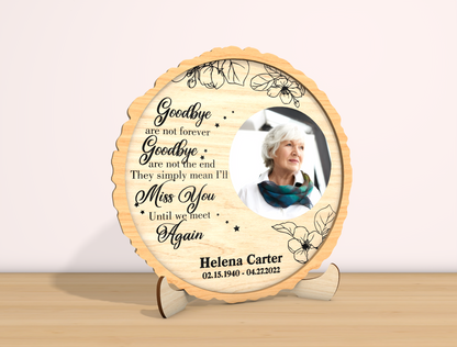 Memorial Round Photo Sign SVG Laser Cut File for Glowforge