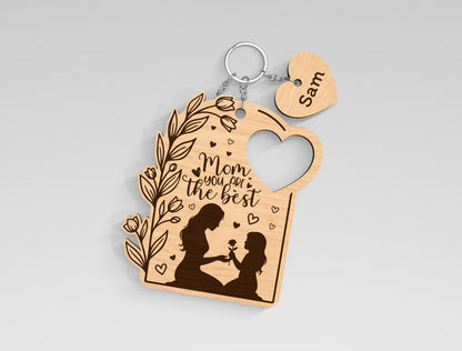 Mother's Day Keychain SVG Bundle Laser Cut File for Glowforge and xTool